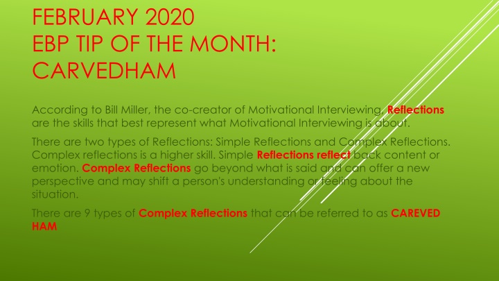 Mastering Complex Reflections in Motivational Interviewing