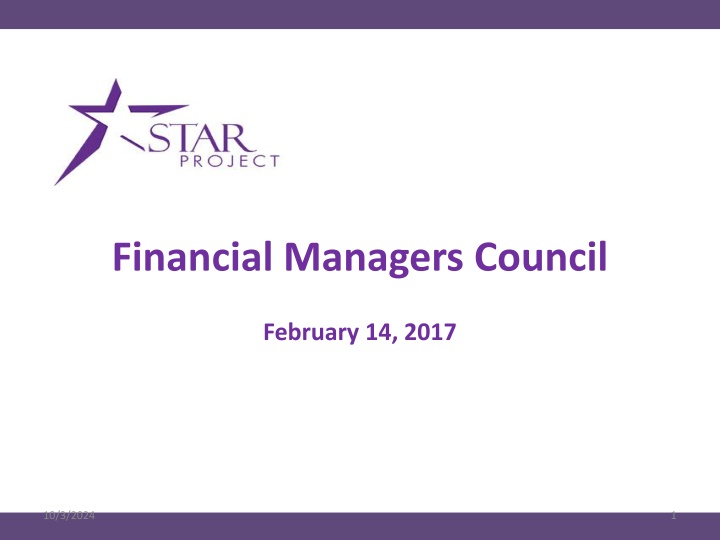 Financial Managers Council - February Updates and User Group Distribution Lists