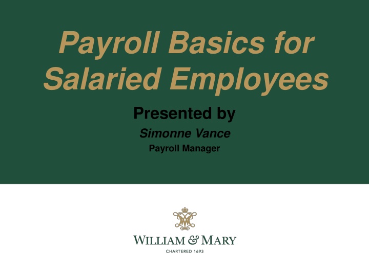 Payroll Basics for Salaried Employees Presentation
