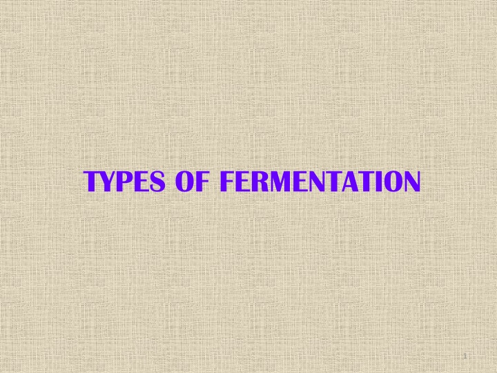 Overview of Different Types of Fermentation Processes