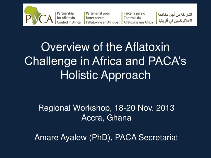 The Impact of Aflatoxin Contamination in Africa