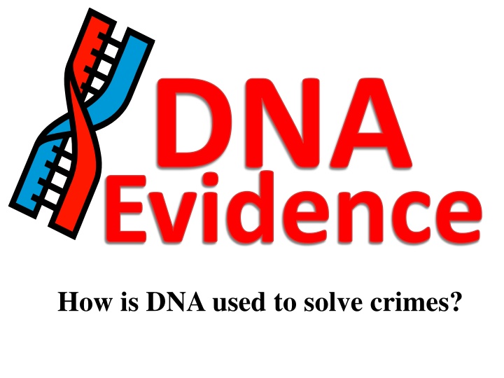 DNA in Crime Solving: Evidence, Applications, and Future