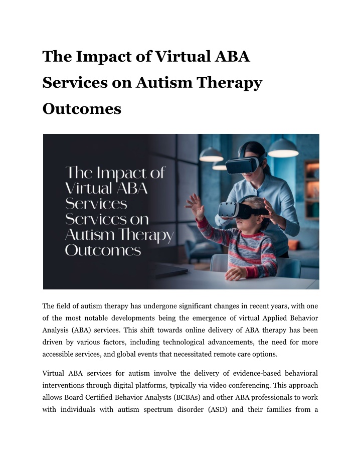 the impact of virtual aba n.w