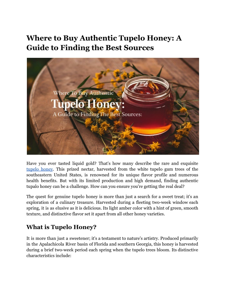 where to buy authentic tupelo honey a guide n.w
