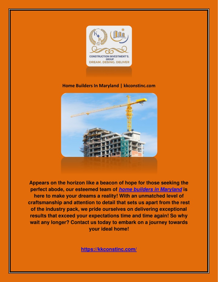 home builders in maryland kkconstinc com n.w