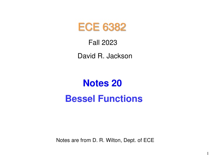 Cylindrical Wave Functions and Bessel Equations in Electromagnetics