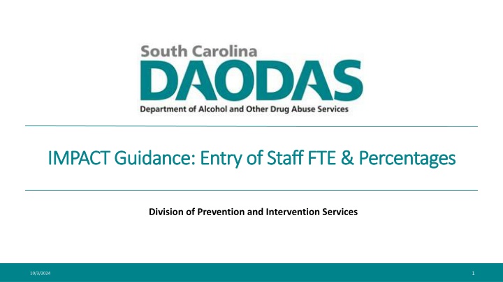 Guidance on Staff FTE Entry for Prevention Services
