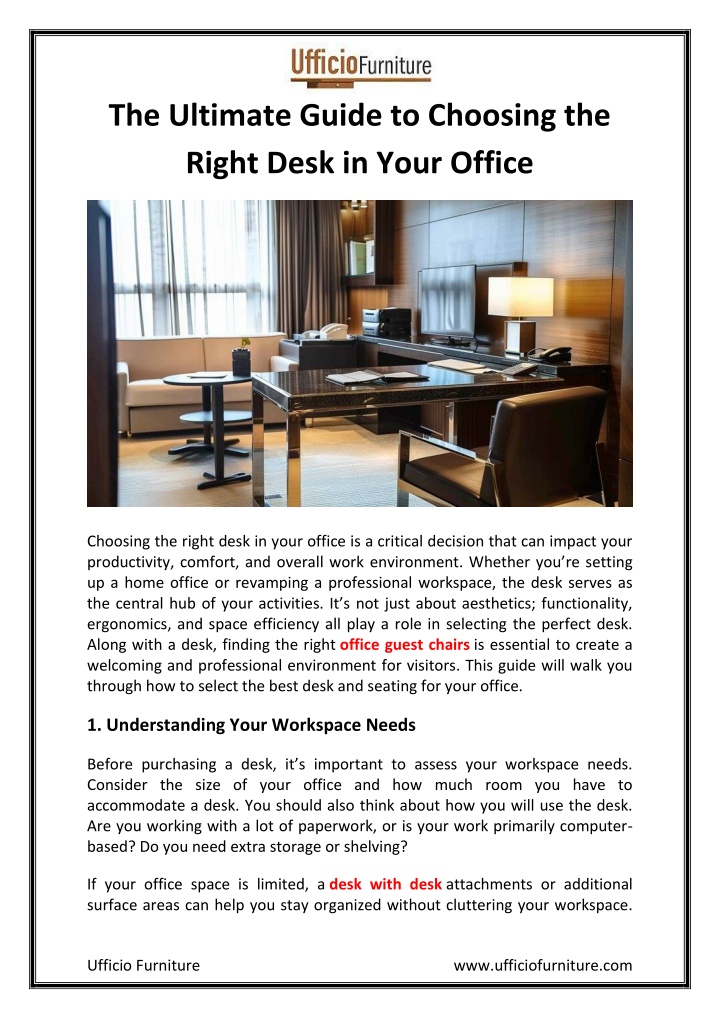 the ultimate guide to choosing the right desk n.w