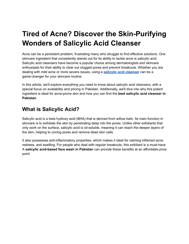 tired of acne discover the skin purifying wonders n.w