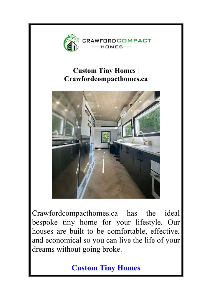 custom tiny homes crawfordcompacthomes ca n.w