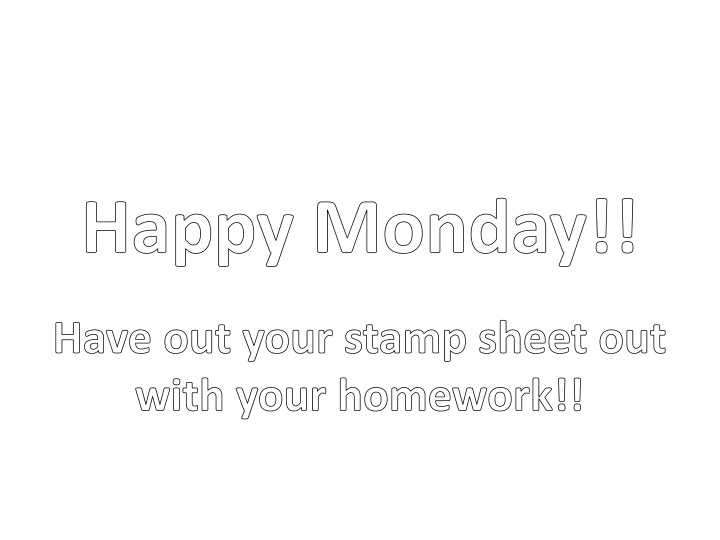 Classroom Announcements and Homework Activities