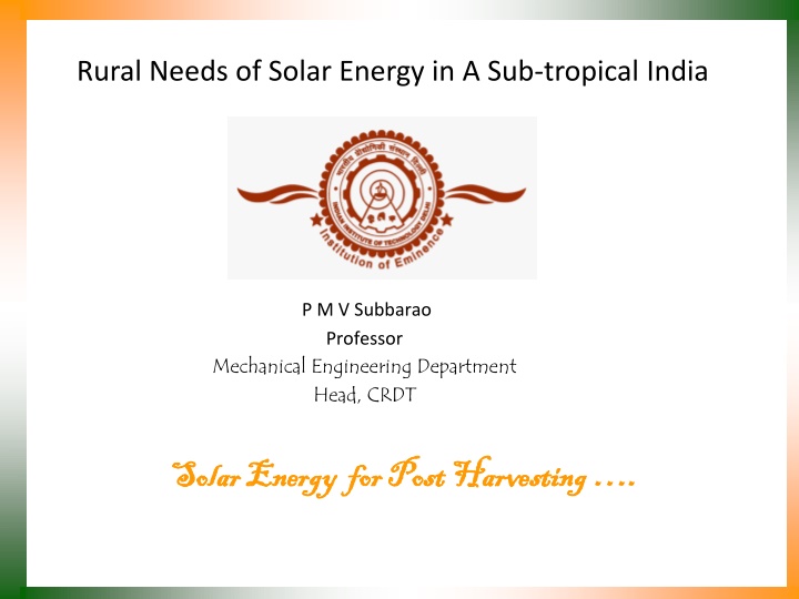 Sustainable Post-Harvest Practices in Rural India