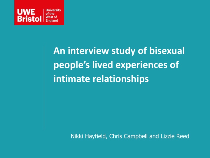 Bisexual Lived Experiences in Intimate Relationships