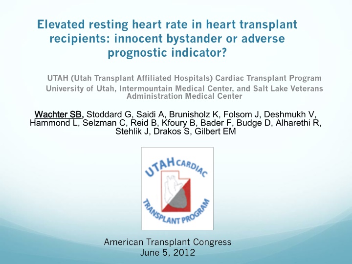 Elevated Resting Heart Rate in Heart Transplant Recipients: A Prognostic Indicator?