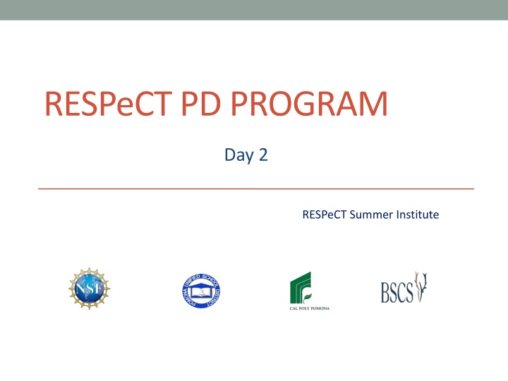 RESPeCTPD Summer Institute Day 2: Lessons Analysis and Working Norms