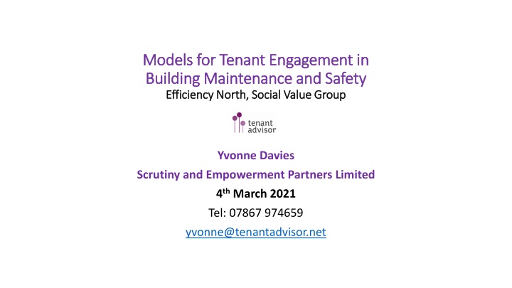 Overview of Tenant Engagement Models in Building Maintenance and Safety