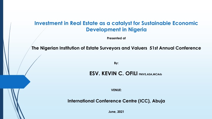 Real Estate Investment as Catalyst for Sustainable Economic Development in Nigeria