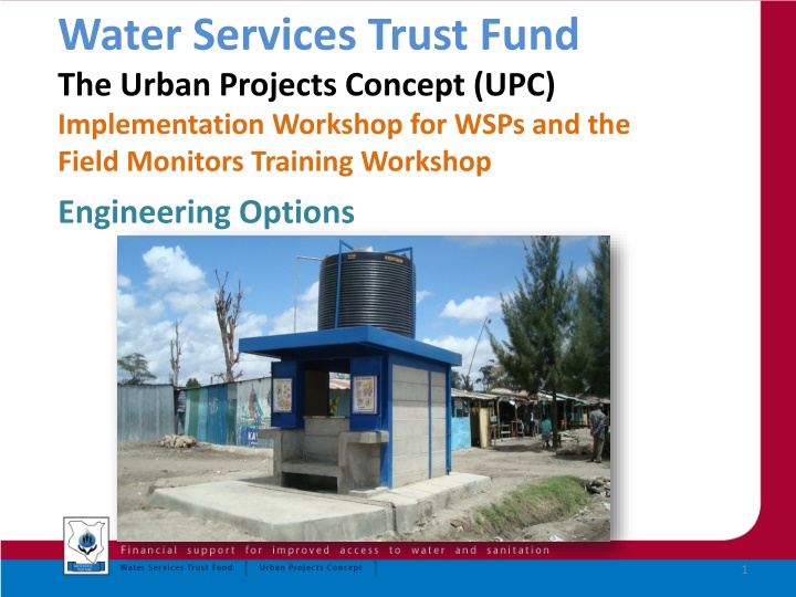 Urban Water Projects Concept and Implementation Workshop