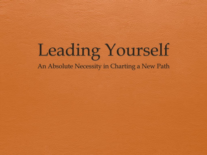 Leadership and Self-Leadership for Personal Development