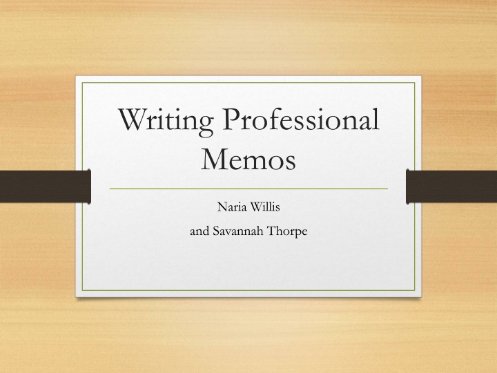 Effective Guidelines for Writing Professional Memos