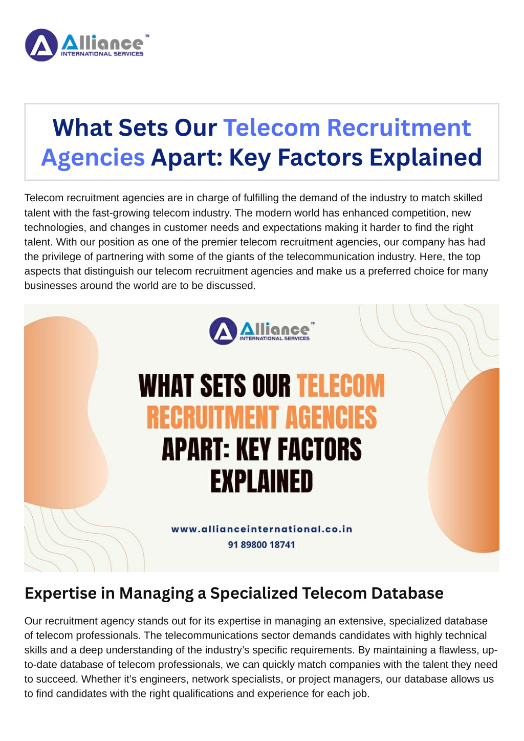 what sets our telecom recruitment agencies apart l.w