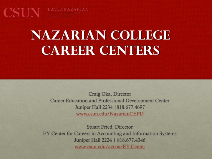 Nazarian College Career Centers - Empowering Your Career Growth