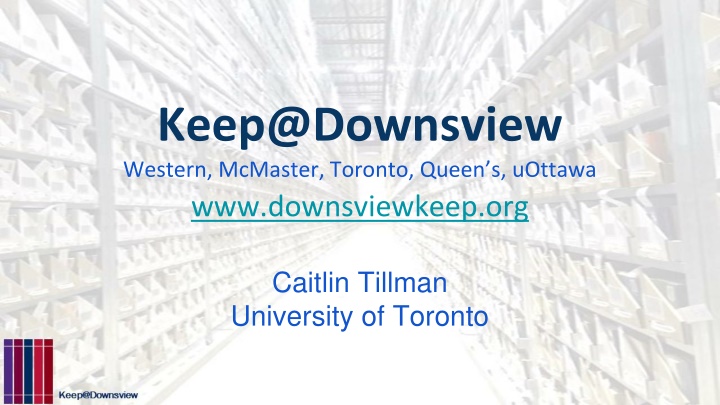 Shared Print Archive Network in Ontario
