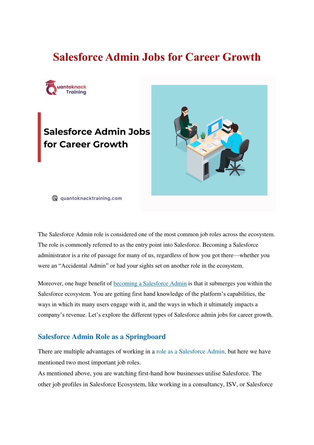 salesforce admin jobs for career growth l.w