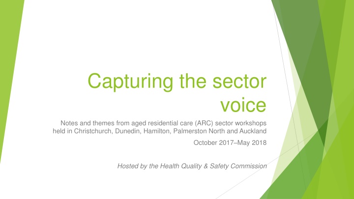 Enhancing Quality and Safety in Aged Residential Care