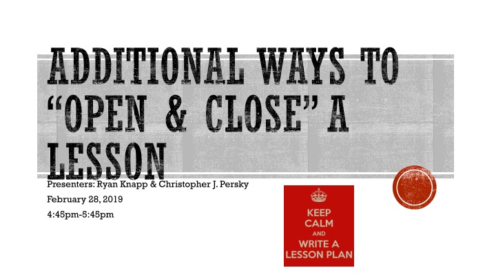 Enhancing Lesson Openings and Closings for Effective Teaching