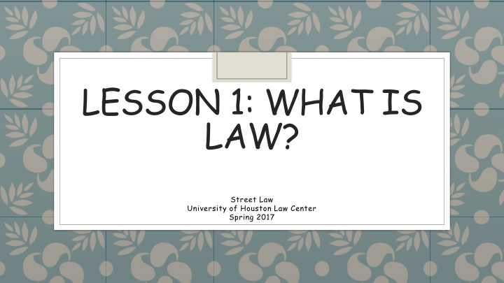 Exploring the Significance of Law: Lessons on Equality and Justice