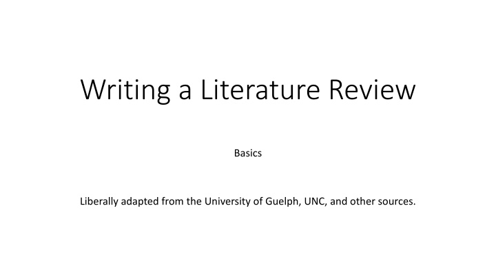 Mastering the Art of Writing an Effective Literature Review