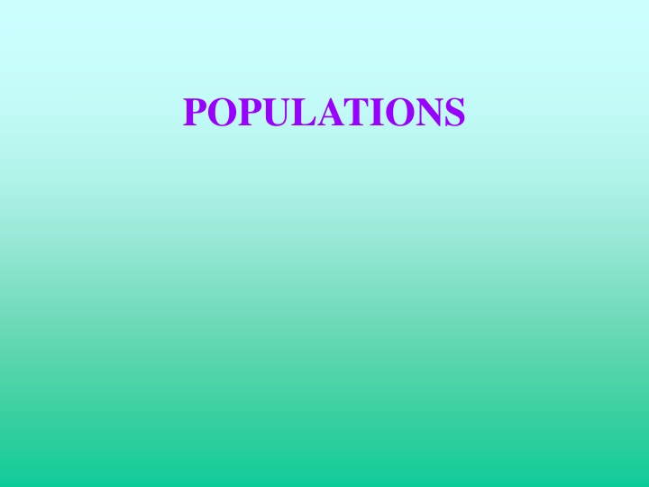Population Dynamics and Adaptation in Ecological Systems