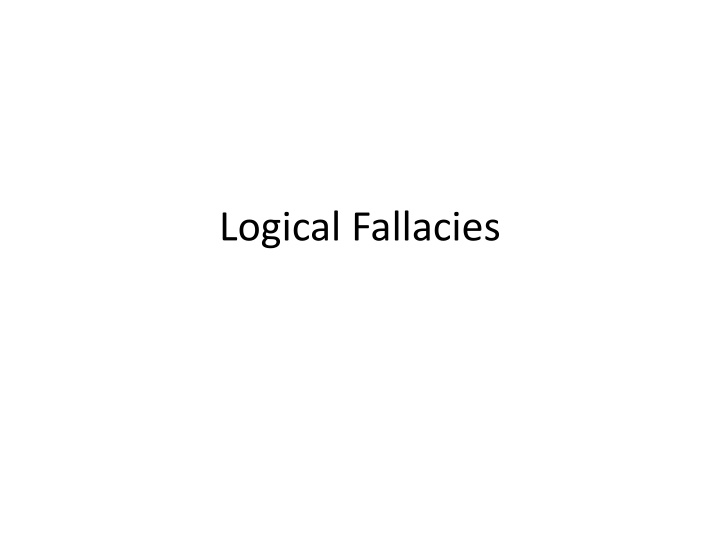 Logical Fallacies and How to Address Them