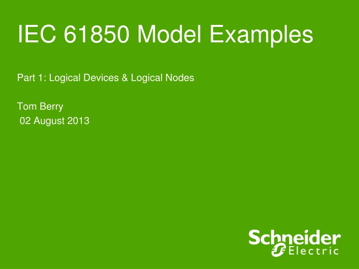 Overview of IEC 61850 Data Model for Substation Automation