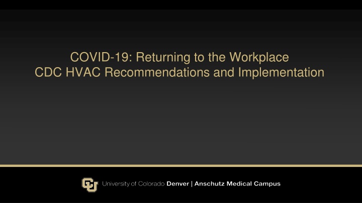HVAC Recommendations for Returning to the Workplace