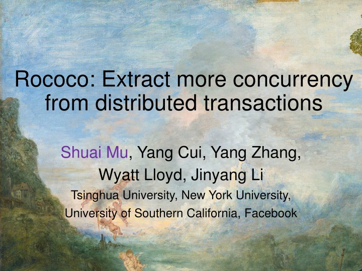 Enhancing Concurrency in Distributed Transactions