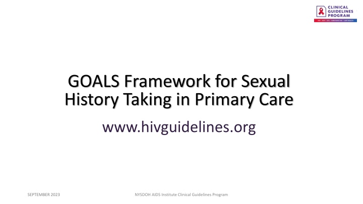 Streamlining Sexual History Conversations in Primary Care: A Practical Framework