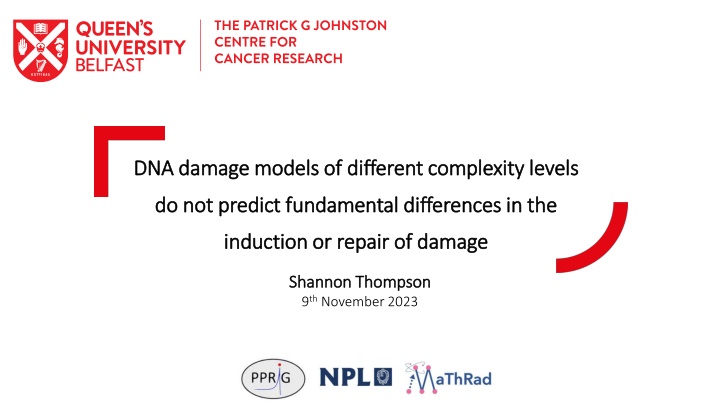 Computational Models of DNA Damage and Repair in Radiation Therapy