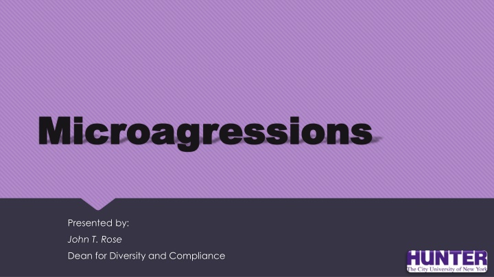 Addressing Microaggressions in Diversity and Inclusion