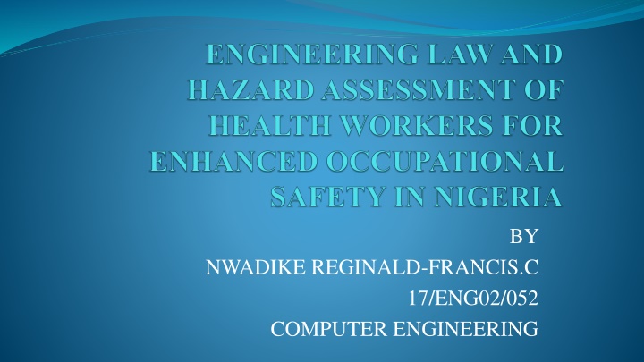 Occupational Health and Safety in the Workplace