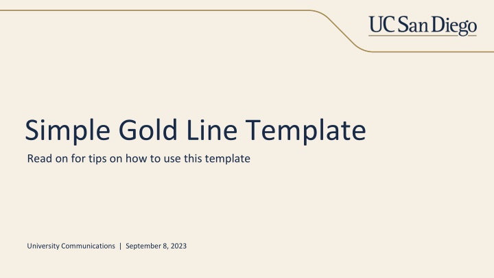 Simple Gold Line Template Tips and Recommendations
