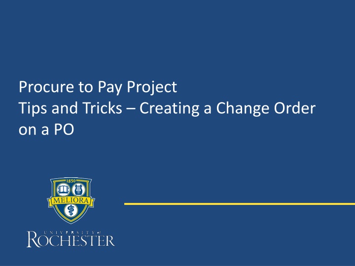 Efficient Tips for Creating Change Orders on Purchase Orders