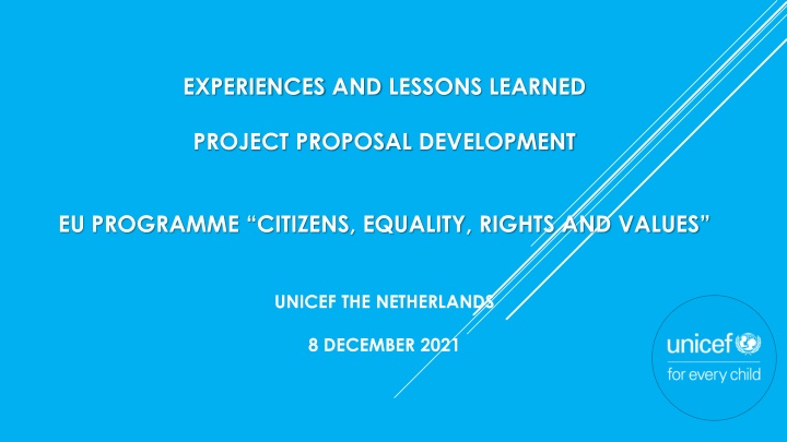 Experiences & Lessons Learned in EU Programme Development for Citizen Equality and Rights
