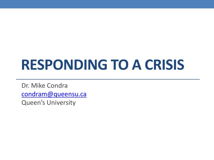Dealing with Crisis: A Comprehensive Guide