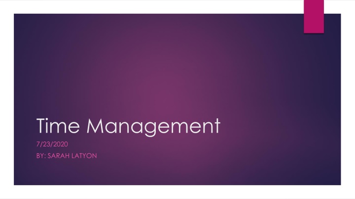 Importance of Effective Time Management in the Workplace