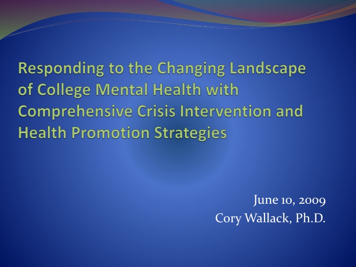 The Evolving Landscape of College Mental Health Services