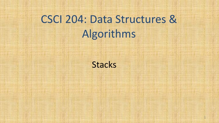 Introduction to Stacks in Data Structures and Algorithms