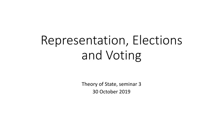Theories of Representation: Examining Political Accountability and Public Leadership