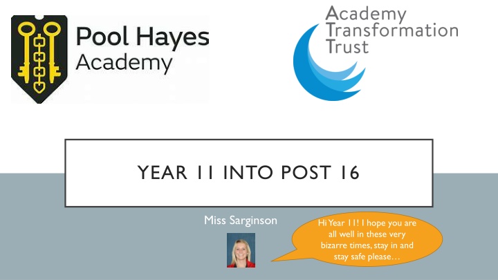Guidance for Year 11 Students Transitioning to Post-16 Education